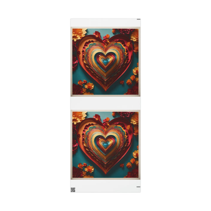 Infinite Layered Hearts - Wrapping Paper - Home Decor - g(0D·IO) - 30'' x 72'' - Matte -