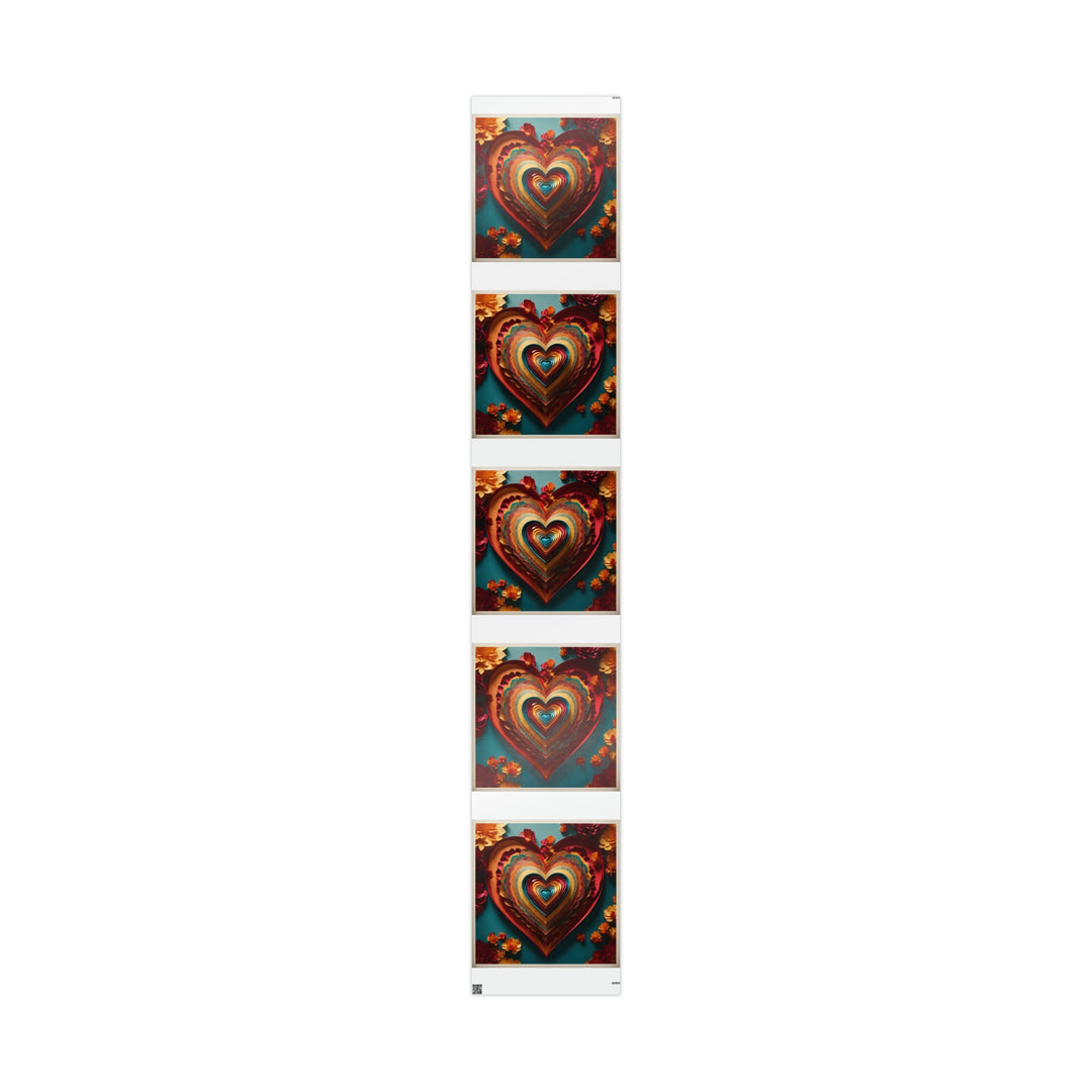 Infinite Layered Hearts - Wrapping Paper - Home Decor - g(0D·IO) - 30" x 180" - Glossy -
