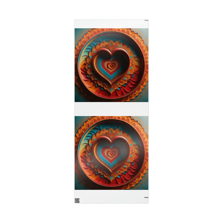 Infinite Layered Hearts - Wrapping Paper - Home Decor - g(0D·IO) - 30'' x 72'' - Glossy -
