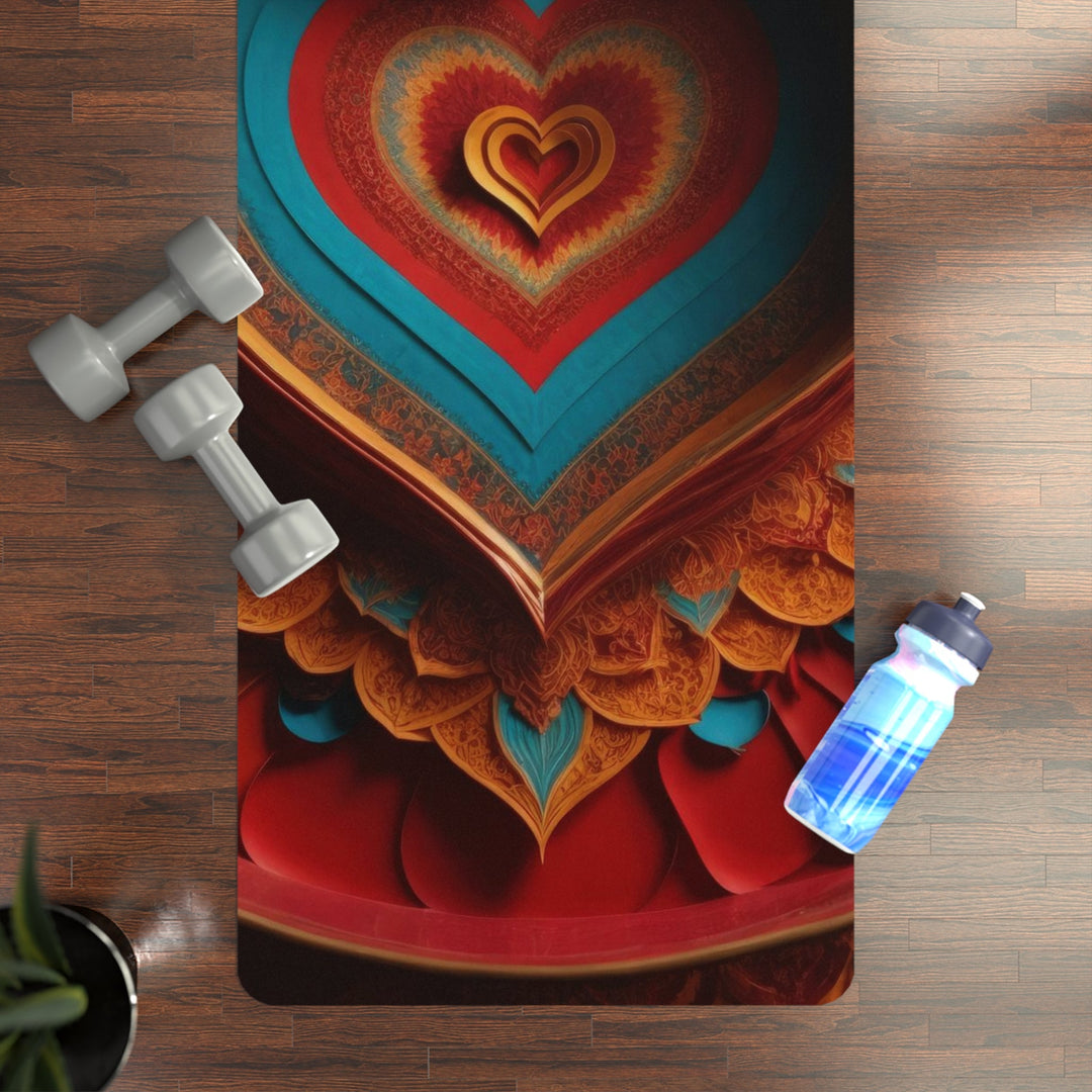 Infinite Layered Hearts - Yoga Mat - Home Decor - g(0D·IO) - 24” x 68” - -