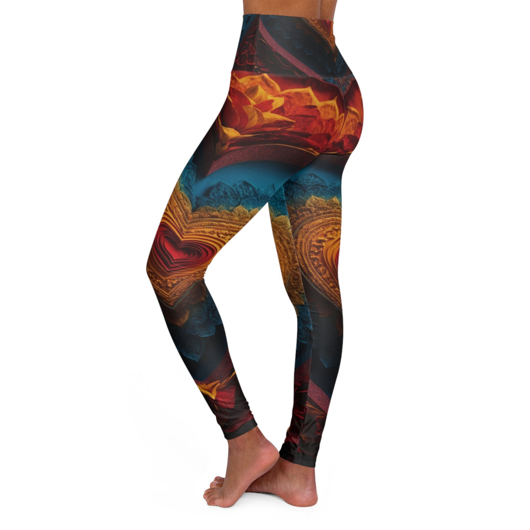 Infinite Layered Love - High Waisted AOP Yoga Leggings - All Over Prints - g(0D·IO) - XS - -