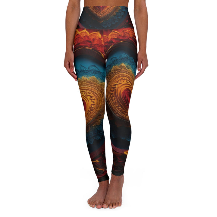 Infinite Layered Love - High Waisted AOP Yoga Leggings - All Over Prints - g(0D·IO) - XS - -