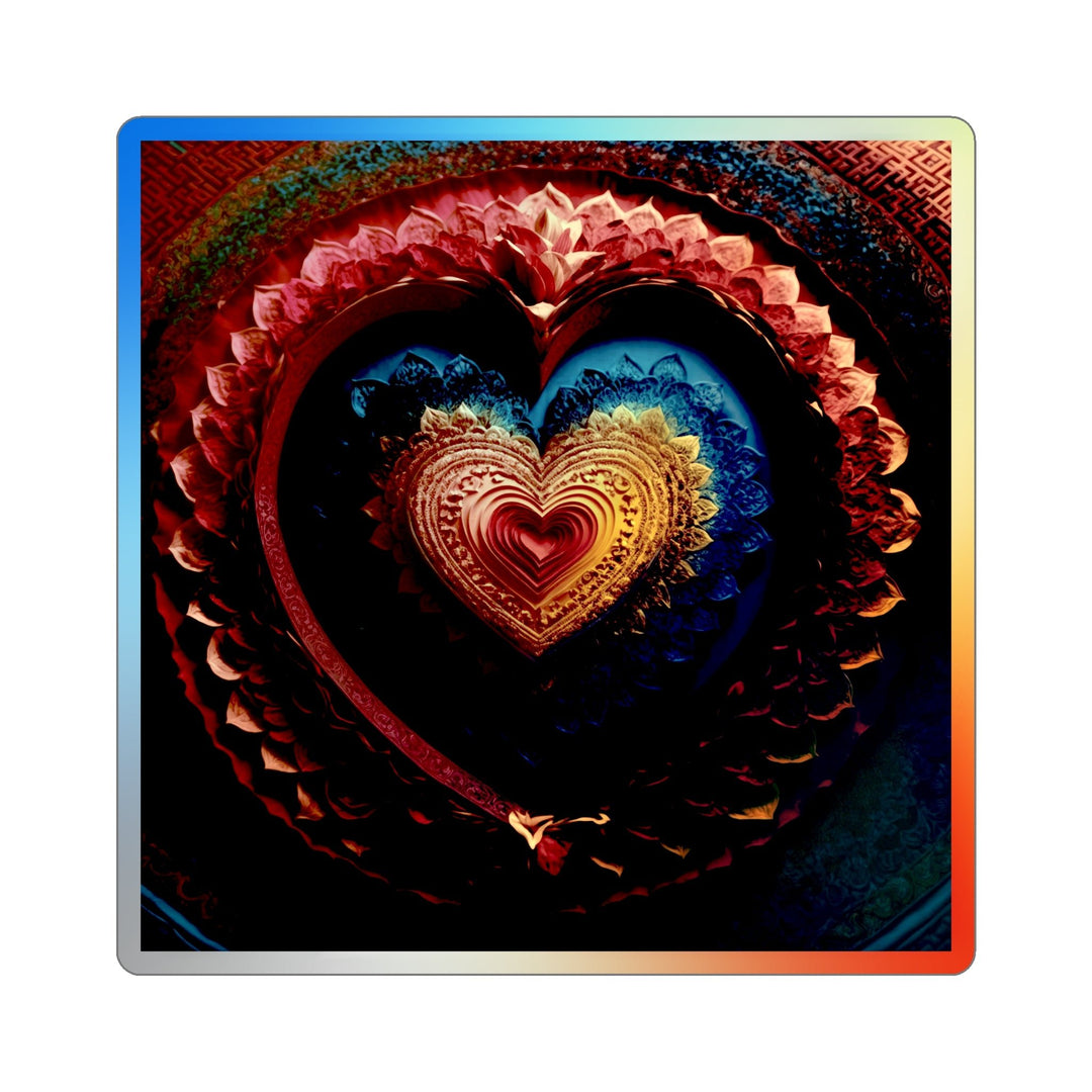 Infinite Layered Love - Holographic Die-Cut Sticker - Paper products - g(0D·IO) - 3" × 3" - Die-Cut - Holographic