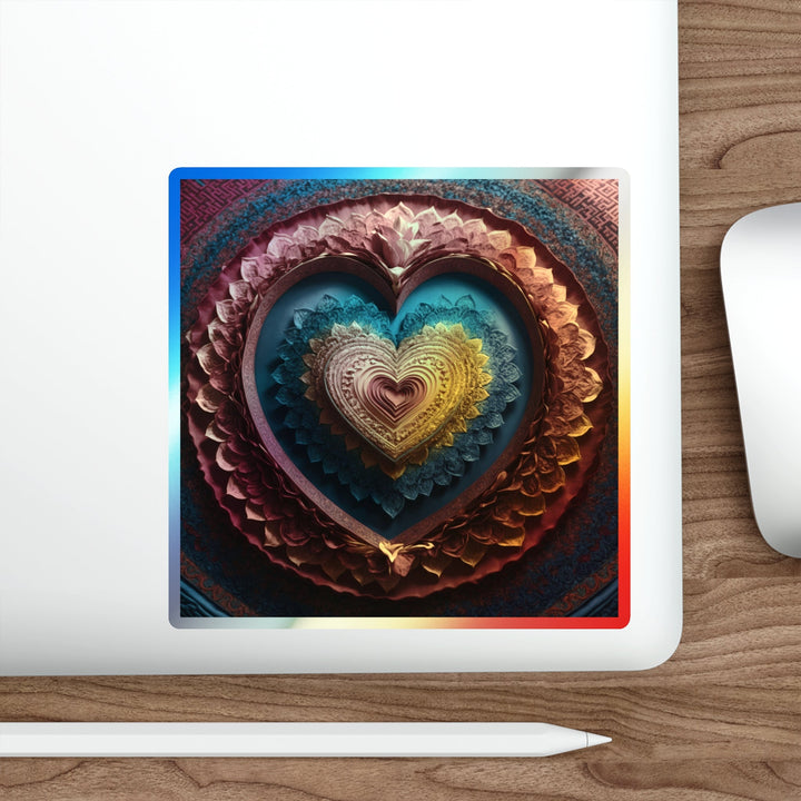 Infinite Layered Love - Holographic Die-Cut Sticker - Paper products - g(0D·IO) - 5" × 5" - Die-Cut - Holographic