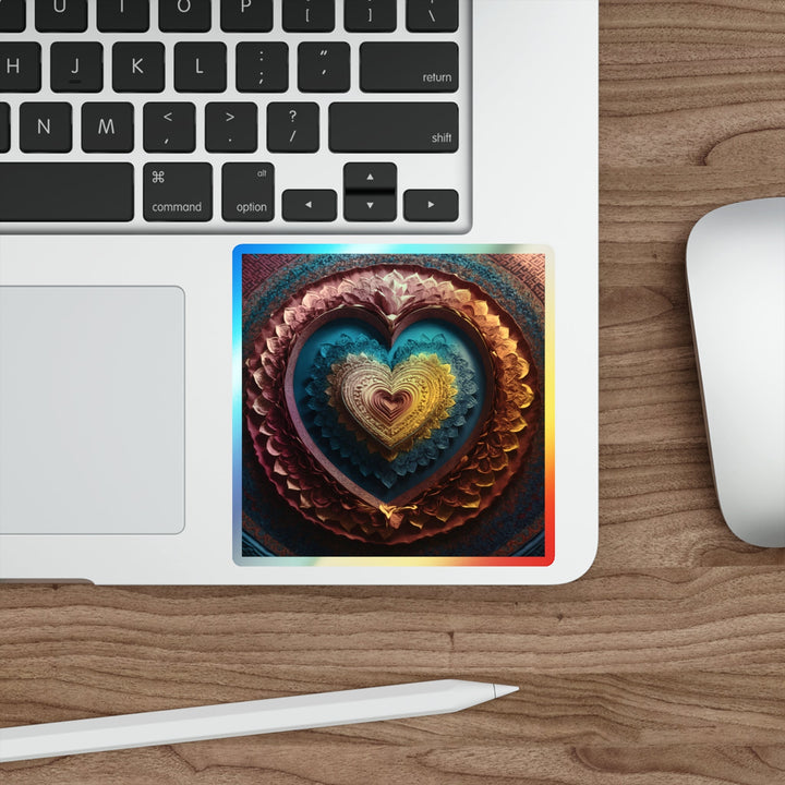 Infinite Layered Love - Holographic Die-Cut Sticker - Paper products - g(0D·IO) - 5" × 5" - Die-Cut - Holographic