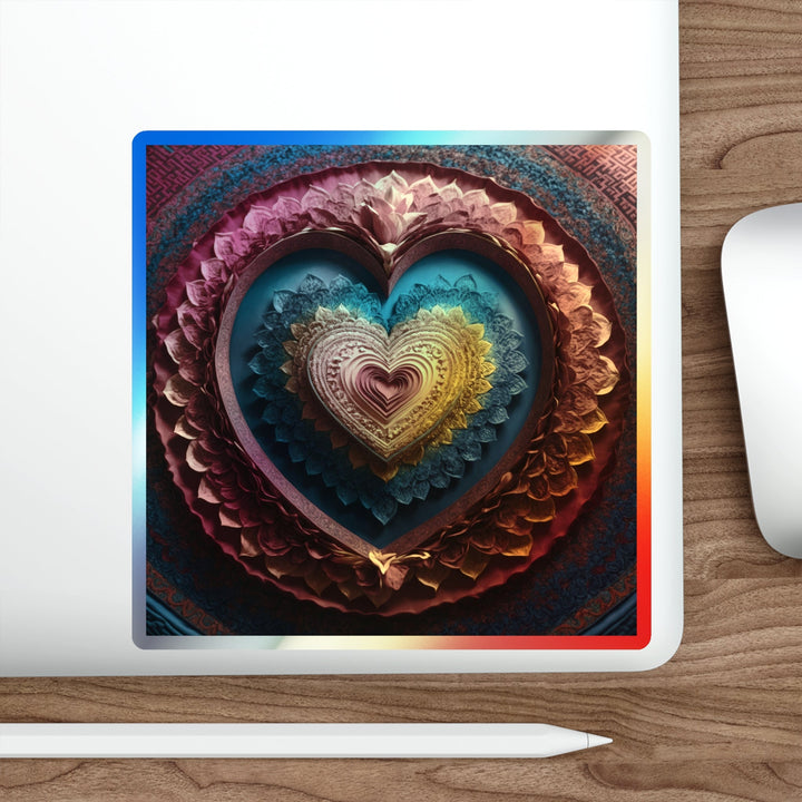 Infinite Layered Love - Holographic Die-Cut Sticker - Paper products - g(0D·IO) - 5" × 5" - Die-Cut - Holographic