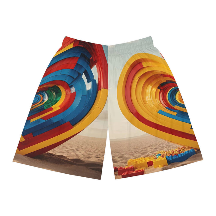 Infinite LEGO Love - AOP Basketball Shorts - All Over Prints - g(0D·IO) - Seam thread color automatically matched to design - XS -