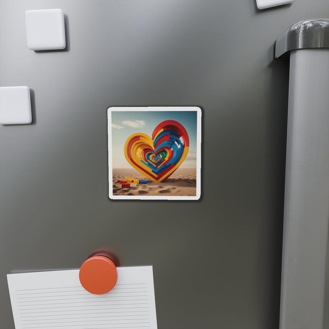Infinite LEGO Love - Die-cut Magnet - Home Decor - g(0D·IO) - 6 × 6" - Die-Cut - 1 pc