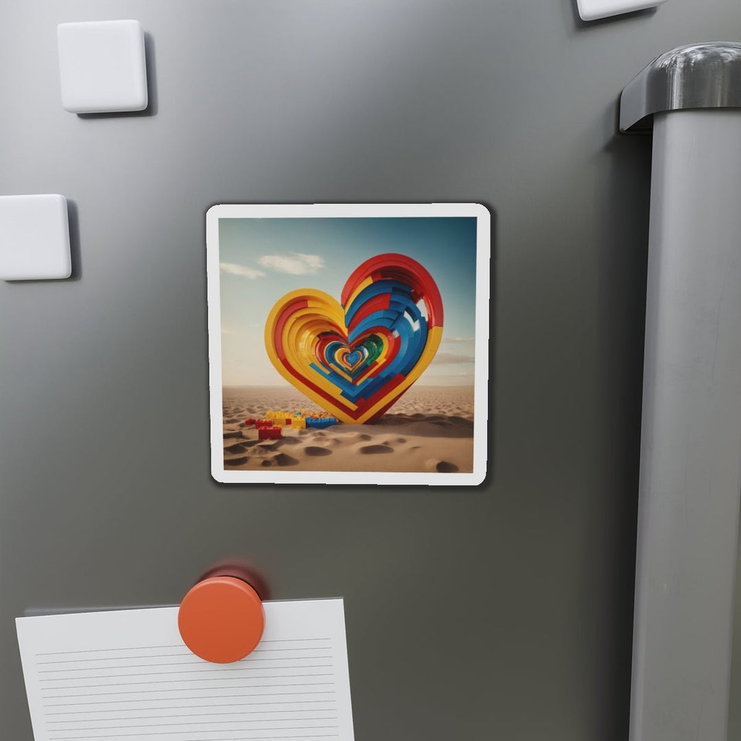 Infinite LEGO Love - Die-cut Magnet - Home Decor - g(0D·IO) - 6 × 6" - Die-Cut - 1 pc