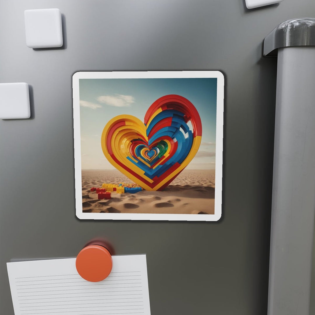 Infinite LEGO Love - Die-cut Magnet - Home Decor - g(0D·IO) - 6 × 6" - Die-Cut - 1 pc