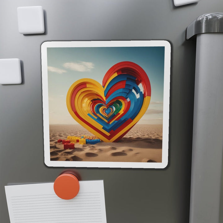 Infinite LEGO Love - Die-cut Magnet - Home Decor - g(0D·IO) - 6 × 6" - Die-Cut - 1 pc