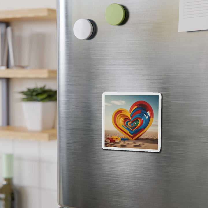 Infinite LEGO Love - Die-cut Magnet - Home Decor - g(0D·IO) - 6 × 6" - Die-Cut - 1 pc