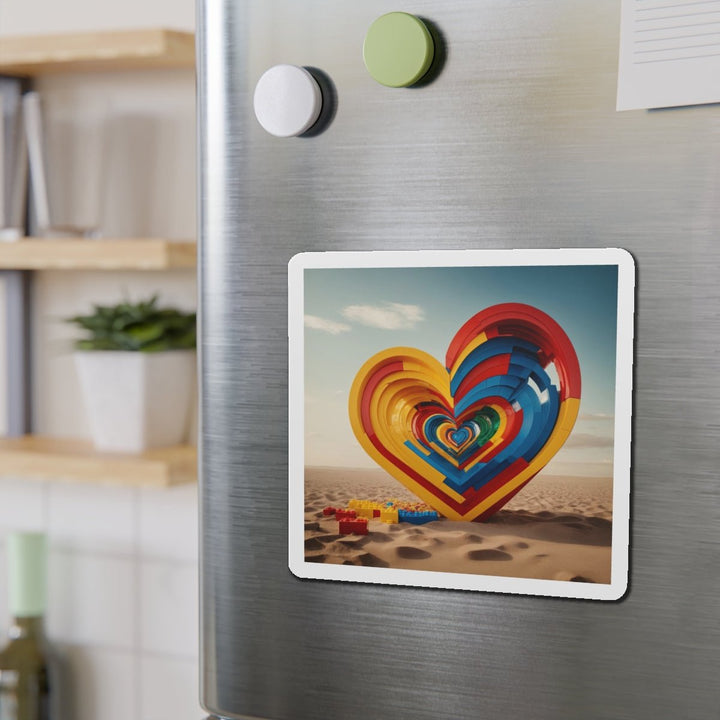 Infinite LEGO Love - Die-cut Magnet - Home Decor - g(0D·IO) - 6 × 6" - Die-Cut - 1 pc