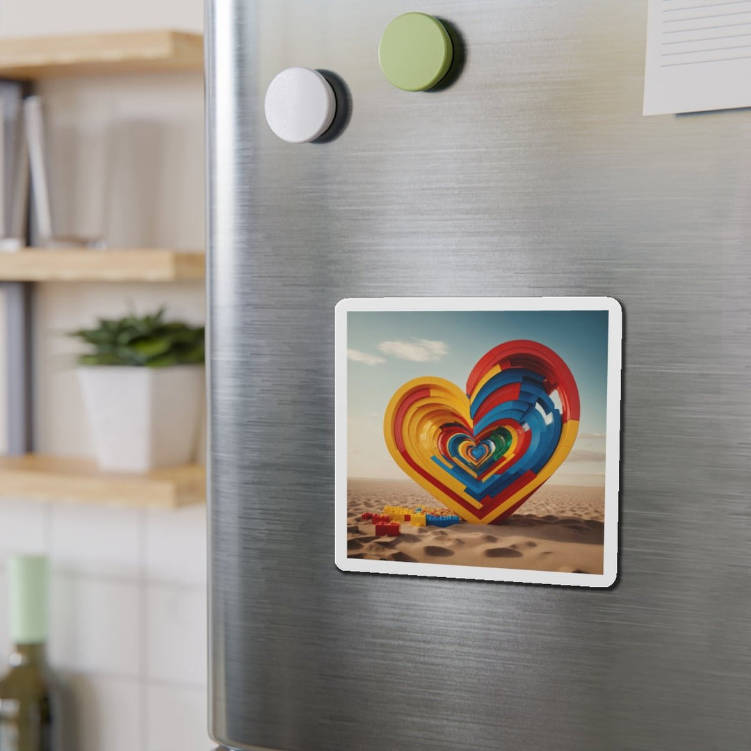 Infinite LEGO Love - Die-cut Magnet - Home Decor - g(0D·IO) - 6 × 6" - Die-Cut - 1 pc