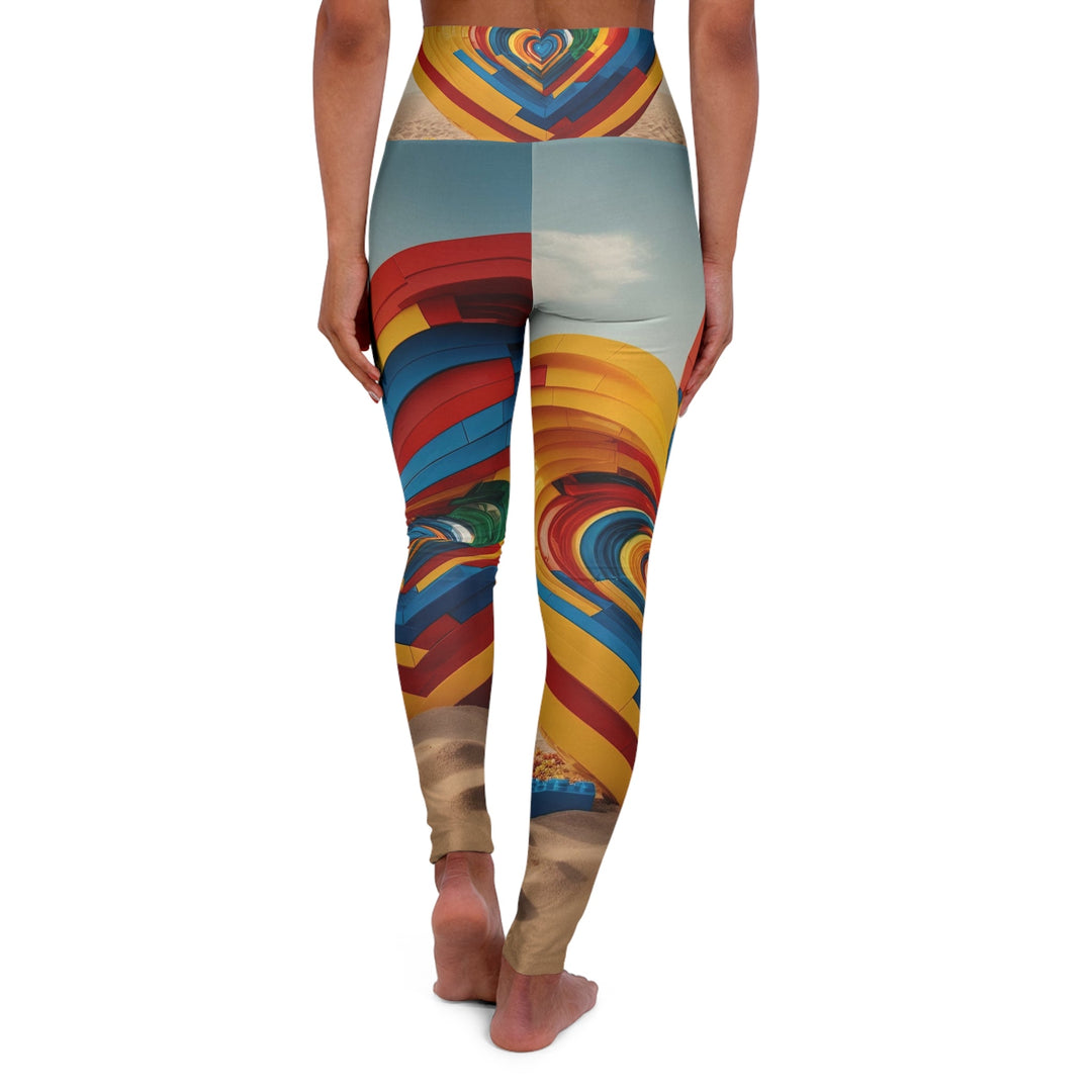 Infinite LEGO Love - High Waisted AOP Yoga Leggings - All Over Prints - g(0D·IO) - XS - -