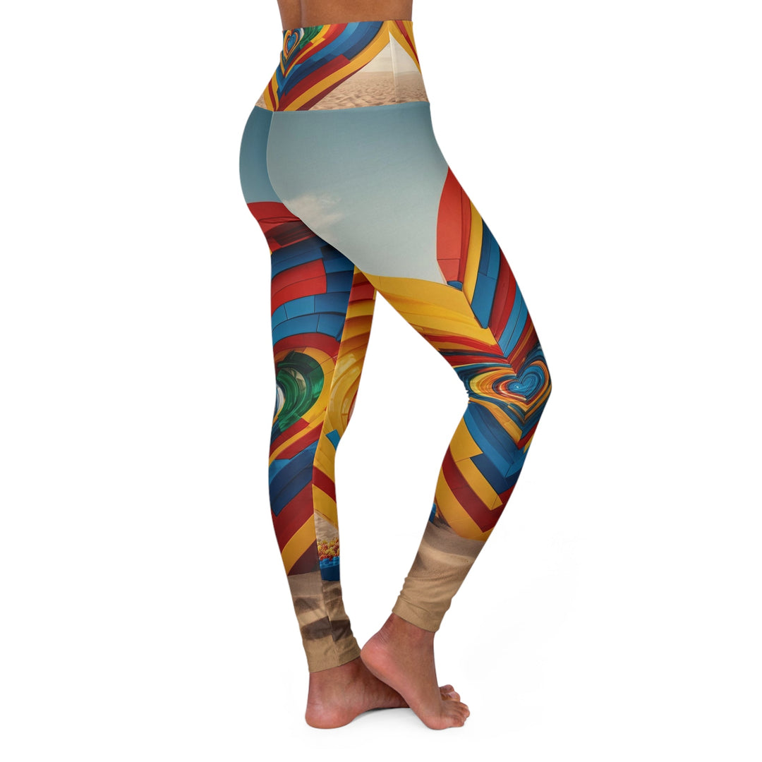 Infinite LEGO Love - High Waisted AOP Yoga Leggings - All Over Prints - g(0D·IO) - XS - -