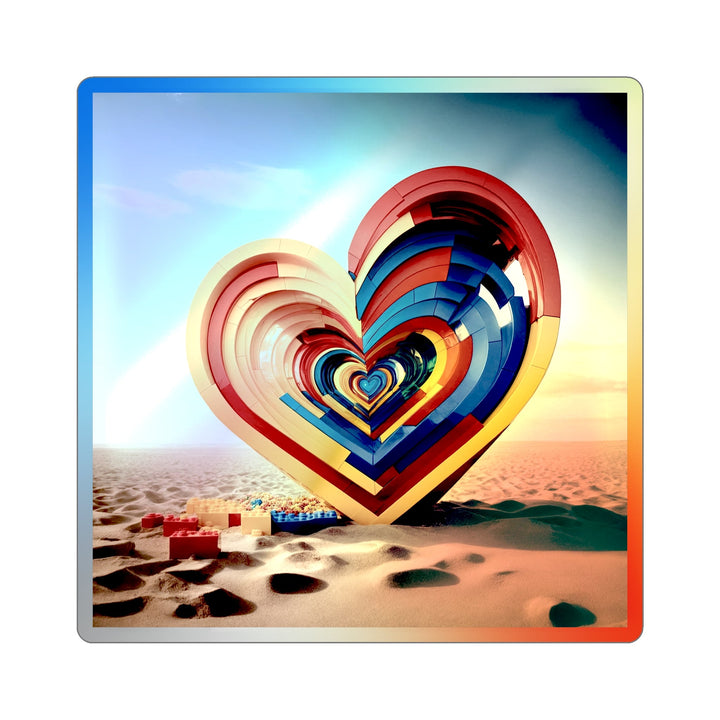 Infinite LEGO Love - Holographic Die-Cut Sticker - Paper products - g(0D·IO) - 5" × 5" - Die-Cut - Holographic