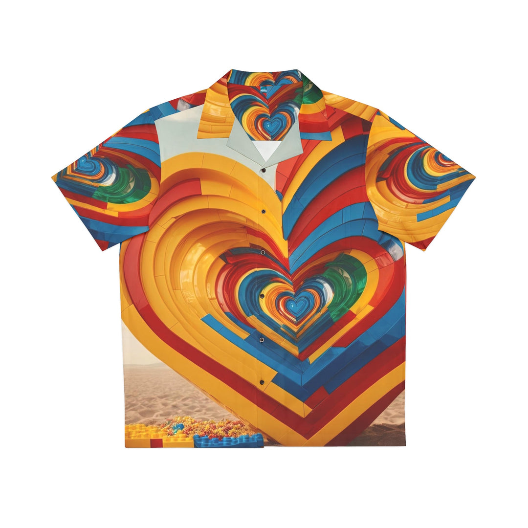 Infinite LEGO Love - Men's Hawaiian Shirt - All Over Prints - g(0D·IO) - S - Black -