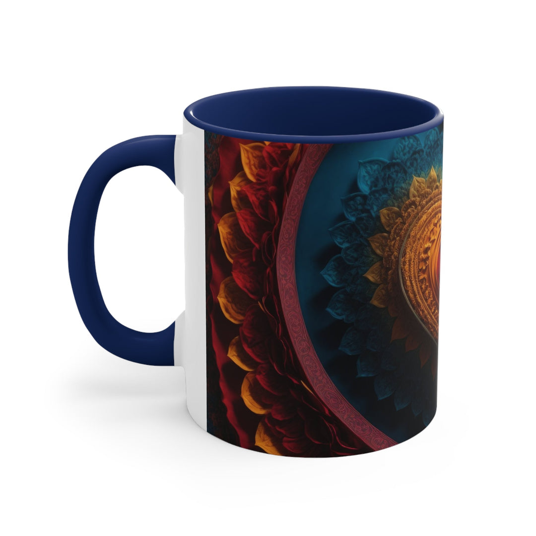 Infinite Love Mandala - Accent Coffee Mug - Mug - g(0D·IO) - Pink - 11oz -