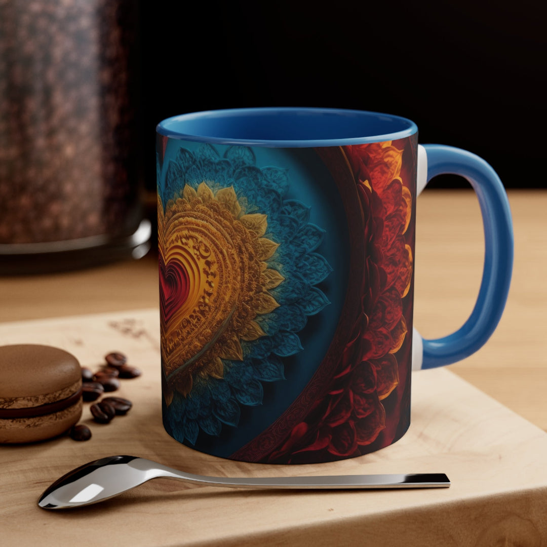 Infinite Love Mandala - Accent Coffee Mug - Mug - g(0D·IO) - Pink - 11oz -