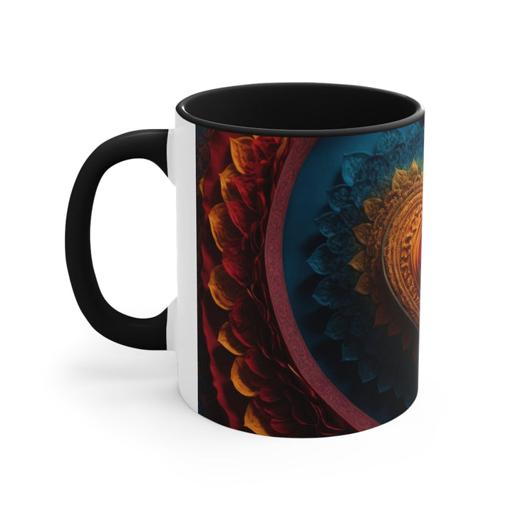 Infinite Love Mandala - Accent Coffee Mug - Mug - g(0D·IO) - Pink - 11oz -