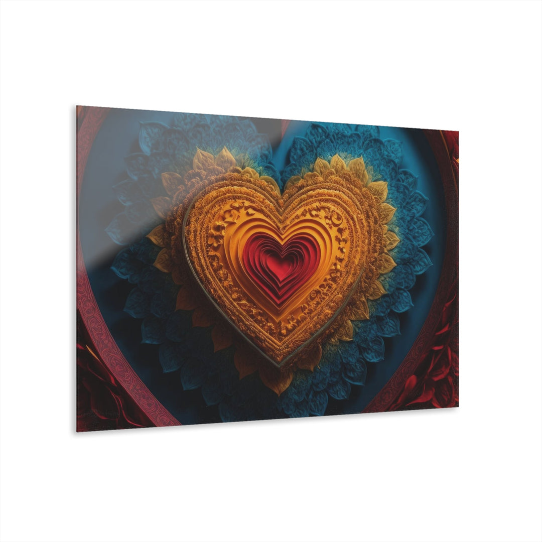 Infinite Love Mandala - Acrylic Prints (French Cleat Hanging) - Home Decor - g(0D·IO) - 36" x 24" (Horizontal) - 0.25'' -