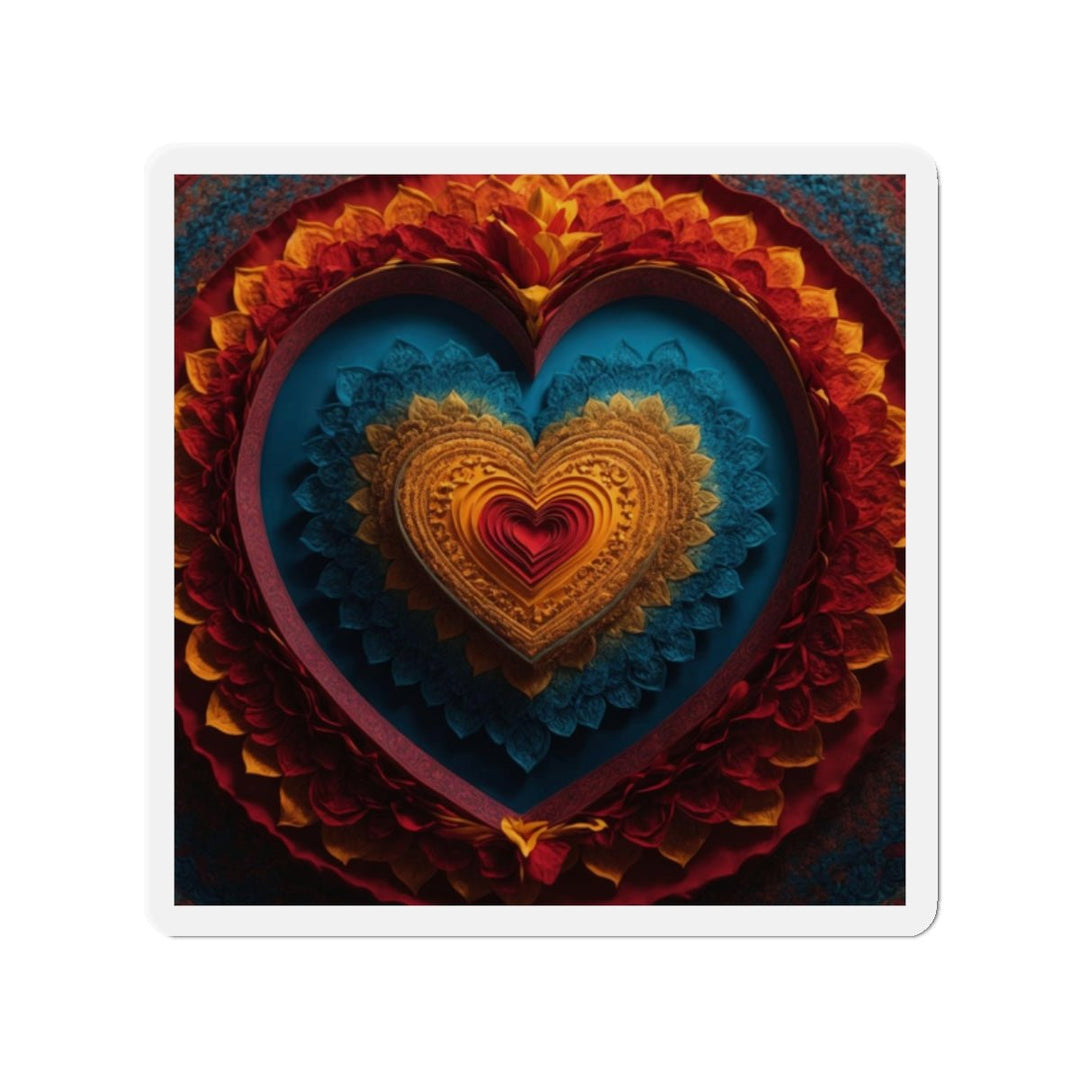 Infinite Love Mandala - Die-cut Magnet - Home Decor - g(0D·IO) - 2" x 2" - Die-Cut - 1 pc