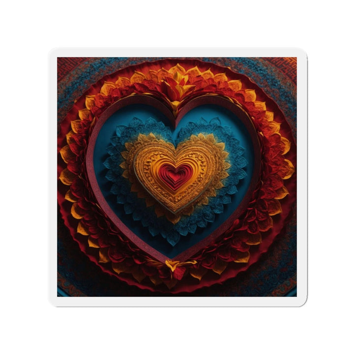 Infinite Love Mandala - Die-cut Magnet - Home Decor - g(0D·IO) - 5" x 5" - Die-Cut - 1 pc