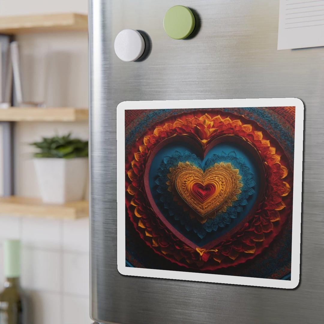 Infinite Love Mandala - Die-cut Magnet - Home Decor - g(0D·IO) - 6 × 6" - Die-Cut - 1 pc