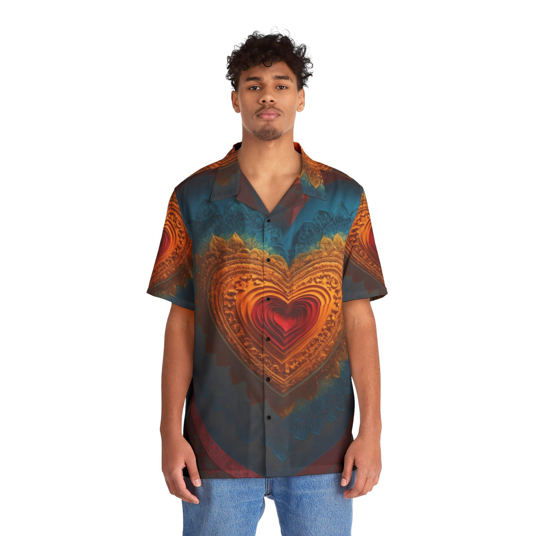 Infinite Love Mandala - Men's Hawaiian Shirt - All Over Prints - g(0D·IO) - S - Black -