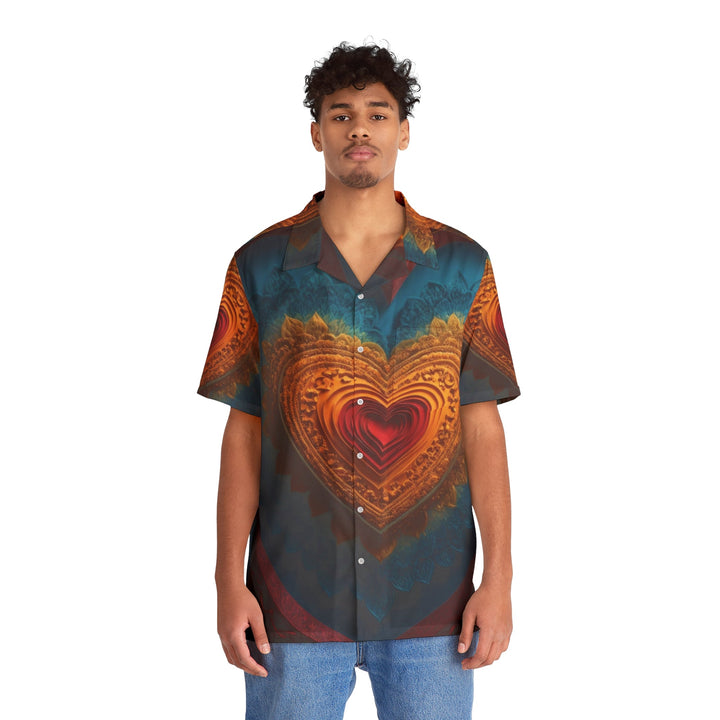 Infinite Love Mandala - Men's Hawaiian Shirt - All Over Prints - g(0D·IO) - S - Black -