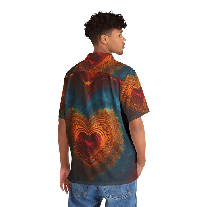 Infinite Love Mandala - Men's Hawaiian Shirt - All Over Prints - g(0D·IO) - S - Black -