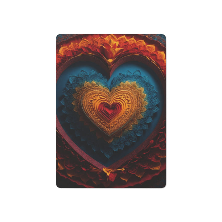 Infinite Love Mandala - Poker Cards - Paper products - g(0D·IO) - 2.47" x 3.47" - White - Semi Glossy