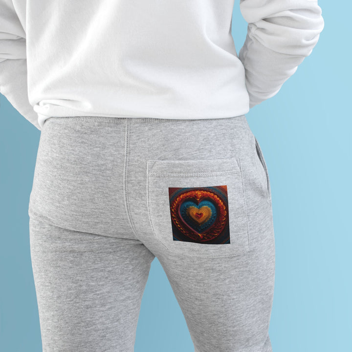 Infinite Love Mandala - Premium Fleece Joggers - Trousers - g(0D·IO) - Charcoal Heather - M -