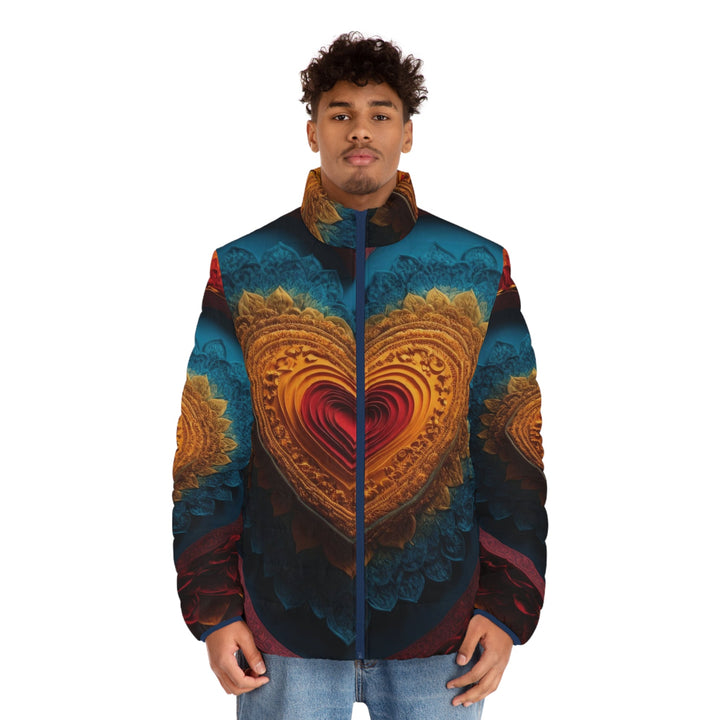 Infinite Love Mandala - Puffer Jacket - All Over Prints - g(0D·IO) - S - Black zipper -