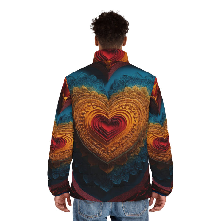 Infinite Love Mandala - Puffer Jacket - All Over Prints - g(0D·IO) - S - Black zipper -