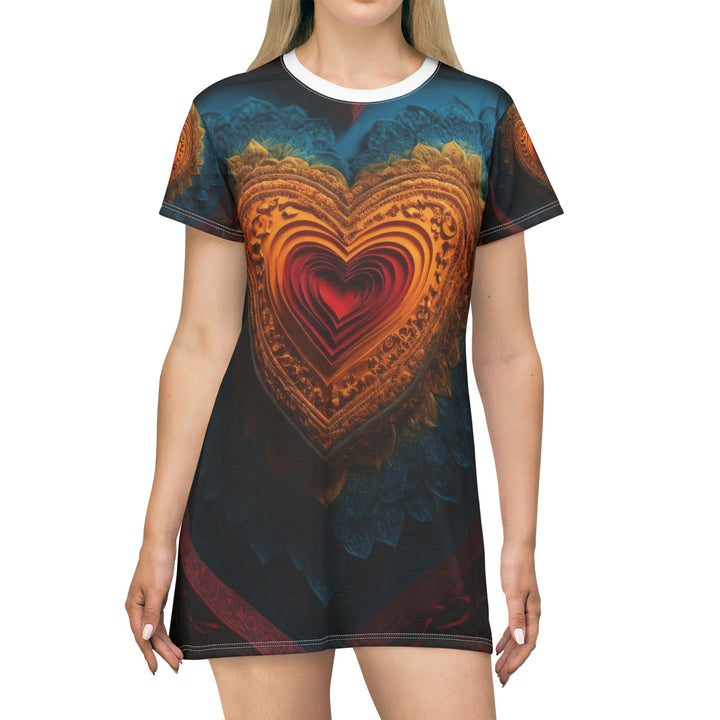 Infinite Love Mandala - T-Shirt Dress - All Over Prints - g(0D·IO) - XS - -