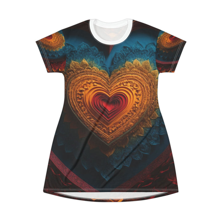 Infinite Love Mandala - T-Shirt Dress - All Over Prints - g(0D·IO) - XS - -