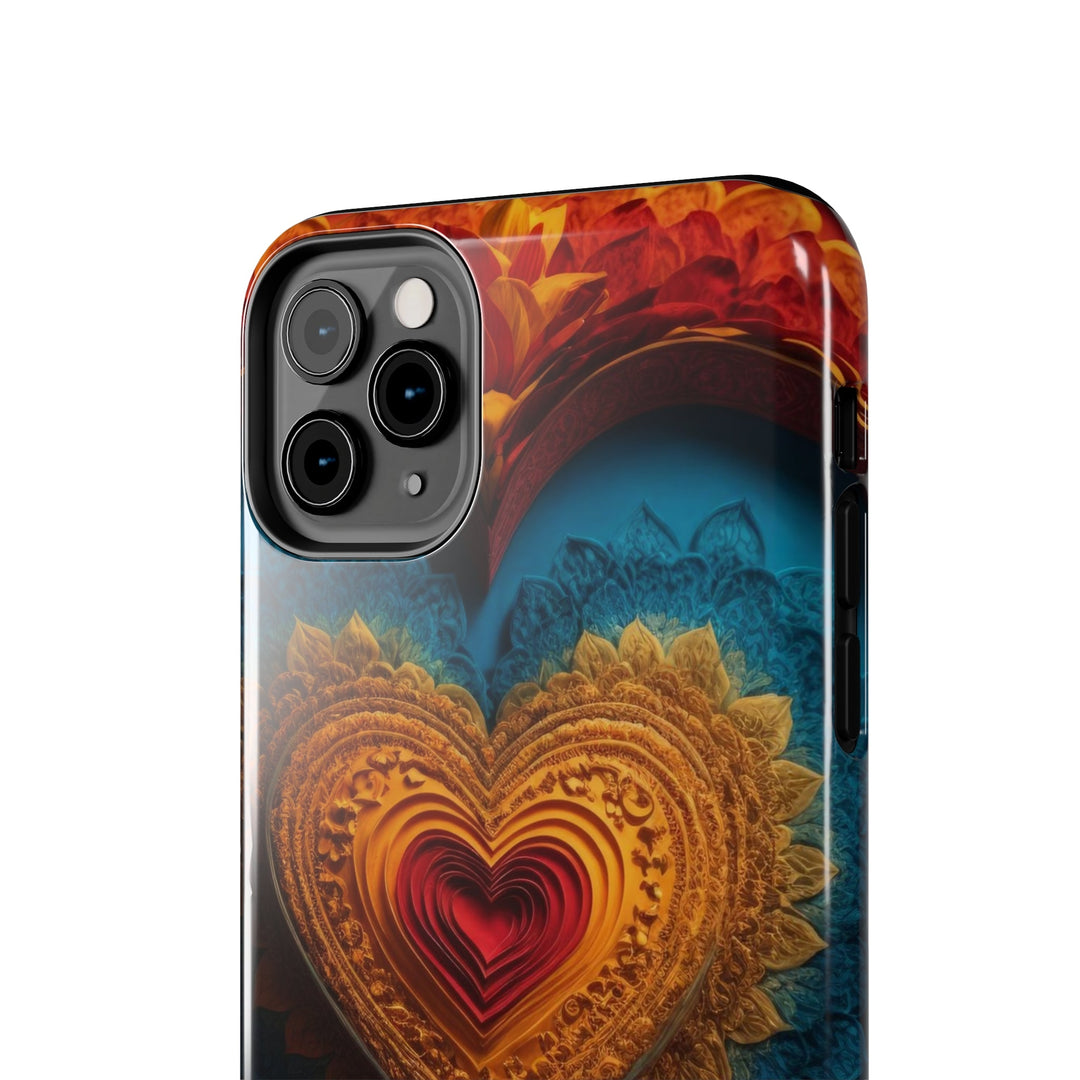 Infinite Love Mandala - Tough Phone Case - Phone Case - g(0D·IO) - iPhone 13 Mini - -