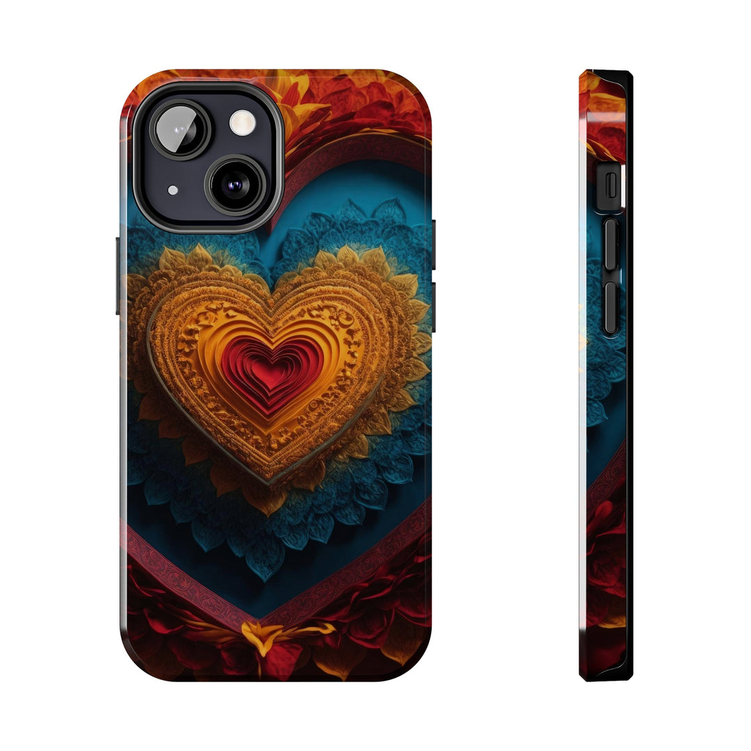 Infinite Love Mandala - Tough Phone Case - Phone Case - g(0D·IO) - iPhone 13 Mini - -