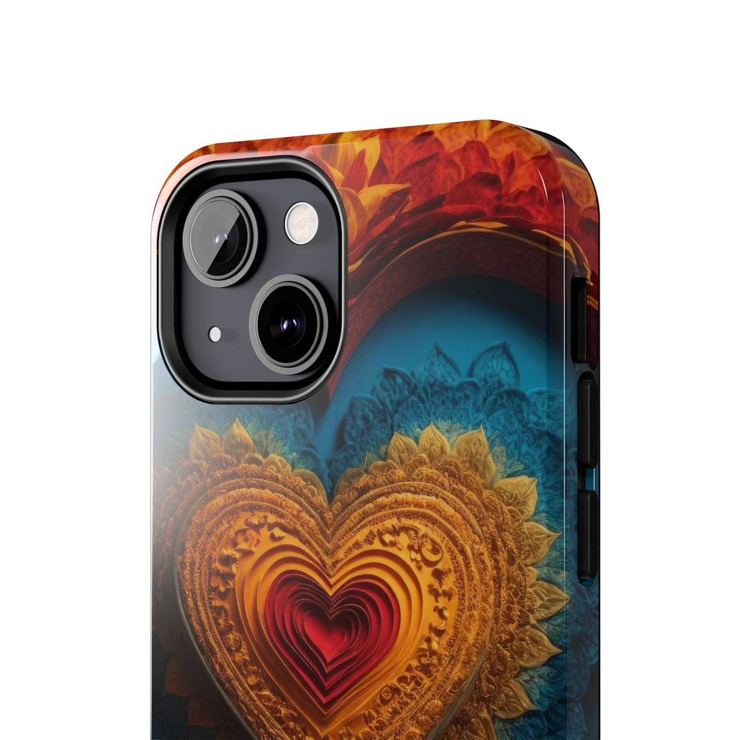 Infinite Love Mandala - Tough Phone Case - Phone Case - g(0D·IO) - iPhone 13 Mini - -