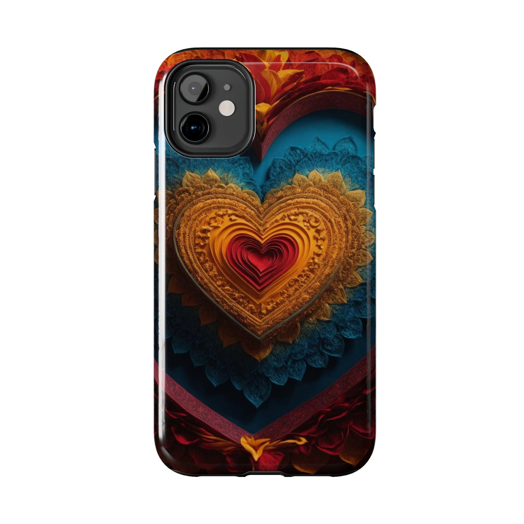 Infinite Love Mandala - Tough Phone Case - Phone Case - g(0D·IO) - iPhone 13 Mini - -