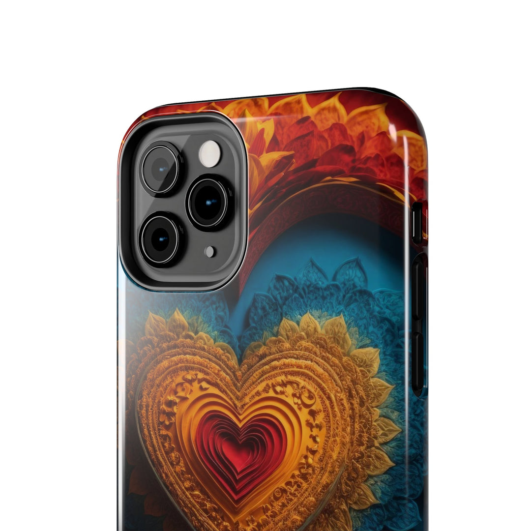 Infinite Love Mandala - Tough Phone Case - Phone Case - g(0D·IO) - iPhone 13 Mini - -