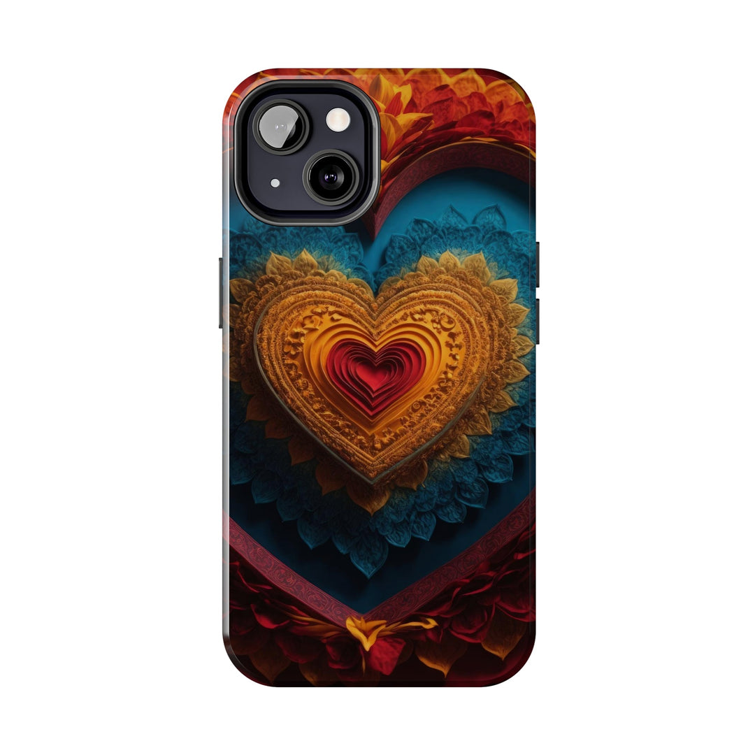 Infinite Love Mandala - Tough Phone Case - Phone Case - g(0D·IO) - iPhone 13 Mini - -