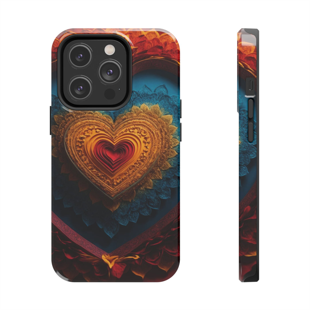 Infinite Love Mandala - Tough Phone Case - Phone Case - g(0D·IO) - iPhone 14 Pro - -