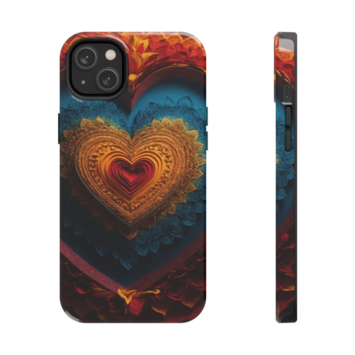 Infinite Love Mandala - Tough Phone Case - Phone Case - g(0D·IO) - iPhone 14 Plus - -