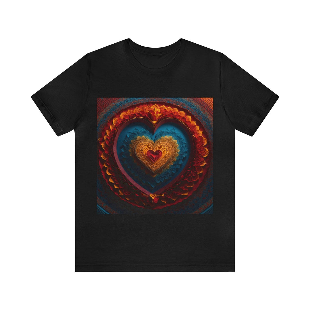 Infinite Love Mandala - Unisex Jersey Short Sleeve Tee - T-Shirt - g(0D·IO) - Black - S -