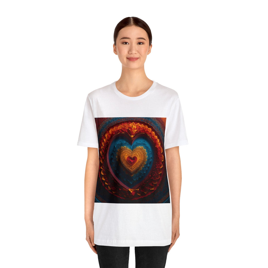 Infinite Love Mandala - Unisex Jersey Short Sleeve Tee - T-Shirt - g(0D·IO) - Black - S -