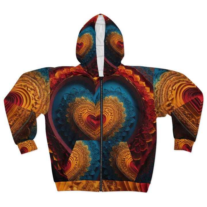 Infinite Love Mandala - Unisex Zip Hoodie - All Over Prints - g(0D·IO) - XS - -