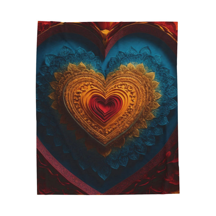 Infinite Love Mandala - Velveteen Plush Blanket - All Over Prints - g(0D·IO) - 50" × 60" - -